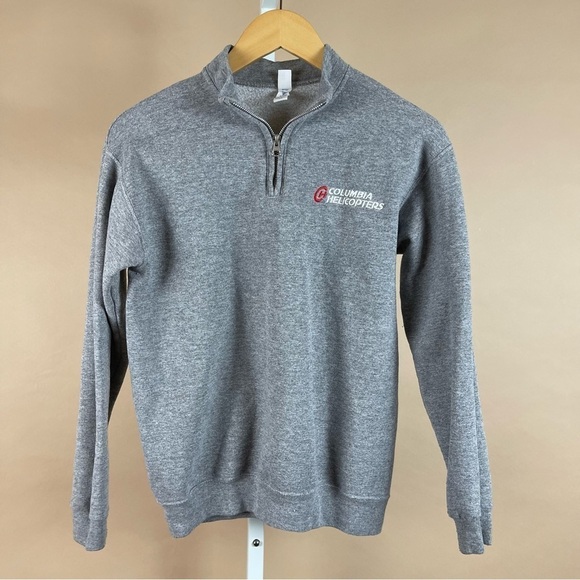 Jerzees Columbia Helicopters Women's Large 1/4 Zip Pullover Embroidered Workwear - Picture 1 of 5